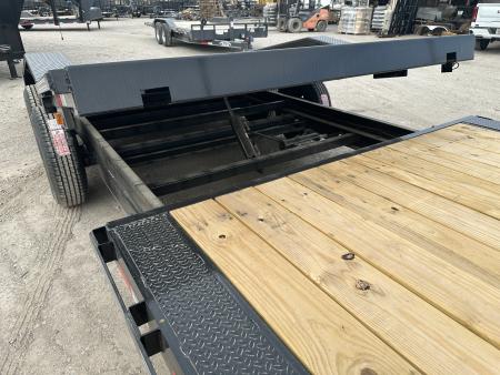 New 2026 East Texas Trailers 102"x22' Bumper Pull Drive Over Fender Tilt Trailer