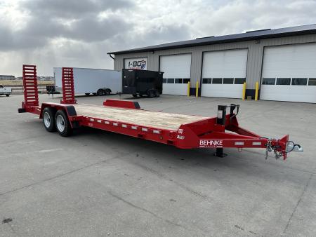 Used USED 2023 Behnke Red 24' 16k Heavy Duty Equipment Trailer