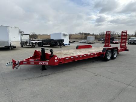 Used USED 2023 Behnke Red 24' 16k Heavy Duty Equipment Trailer