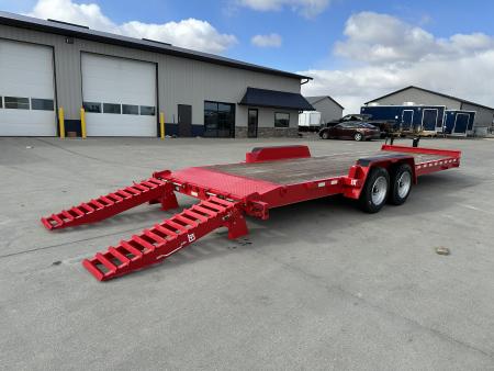 Used USED 2023 Behnke Red 24' 16k Heavy Duty Equipment Trailer