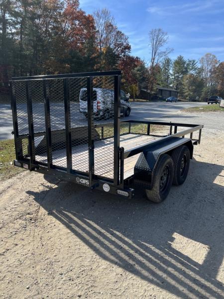 New 2026 GPS Trailers / GTT Series / 76" Wide x 12' Long / 7,000# Capacity / 48" Mesh Gate / 24" Mesh Sides