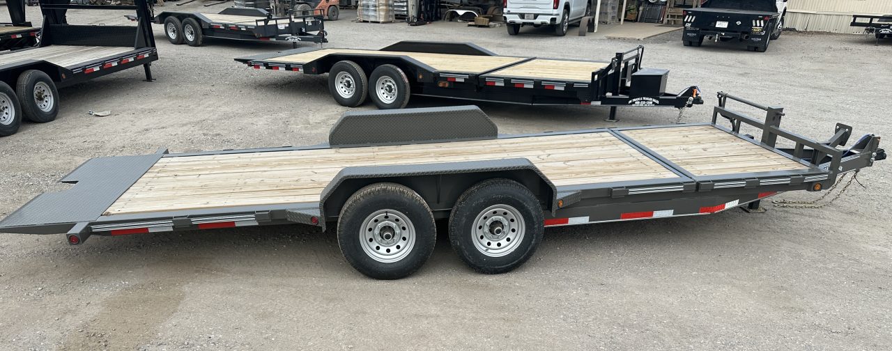 New 2026 East Texas Trailers 83"x20' Bumper Pull Charcoal Metallic Tilt Trailer