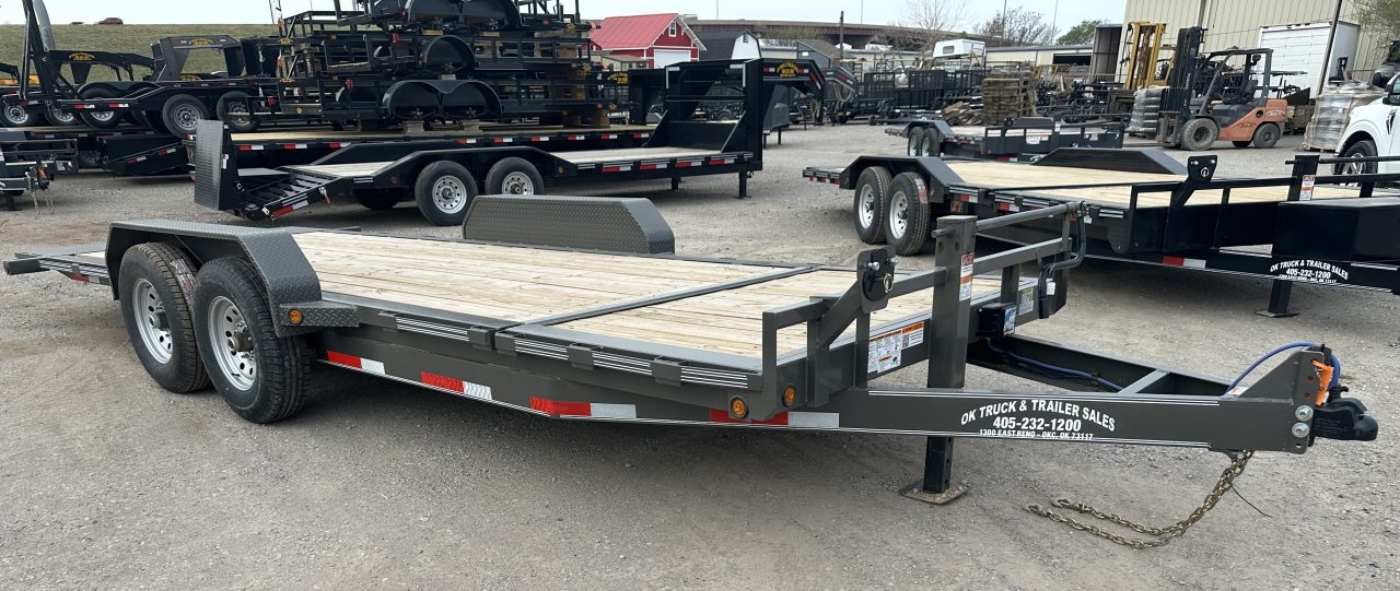 New 2026 East Texas Trailers 83"x20' Bumper Pull Charcoal Metallic Tilt Trailer