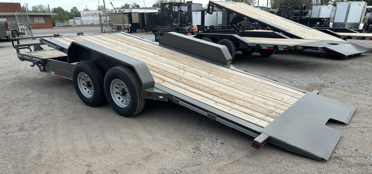 New 2026 East Texas Trailers 83"x20' Bumper Pull Charcoal Metallic Tilt Trailer