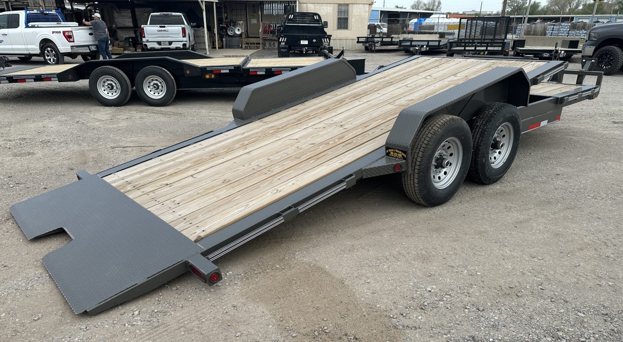 New 2026 East Texas Trailers 83"x20' Bumper Pull Charcoal Metallic Tilt Trailer