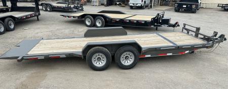 New 2026 East Texas Trailers 83"x20' Bumper Pull Charcoal Metallic Tilt Trailer