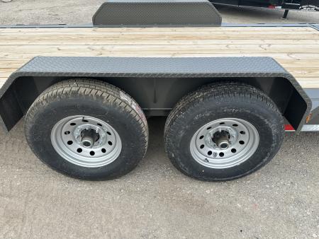 New 2026 East Texas Trailers 83"x20' Bumper Pull Charcoal Metallic Tilt Trailer