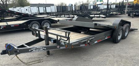 New 2026 East Texas Trailers 83"x20' Bumper Pull Charcoal Metallic Tilt Trailer