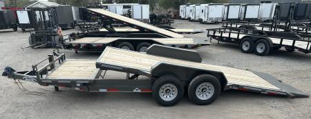 New 2026 East Texas Trailers 83"x20' Bumper Pull Charcoal Metallic Tilt Trailer
