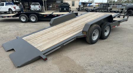 New 2026 East Texas Trailers 83"x20' Bumper Pull Charcoal Metallic Tilt Trailer