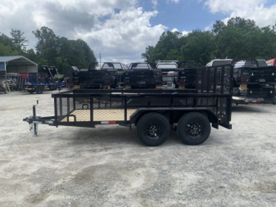 New 2026 GPS Trailers / GTT Series / 76" Wide x 12' Long / 7,000# Capacity / 48" Mesh Gate / 24" Mesh Sides