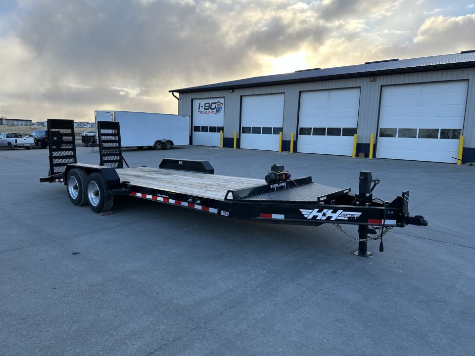 Used USED 2024 H&H 8.5'x20' 17.6k Topline I-Beam Industrial Equipment Trailer