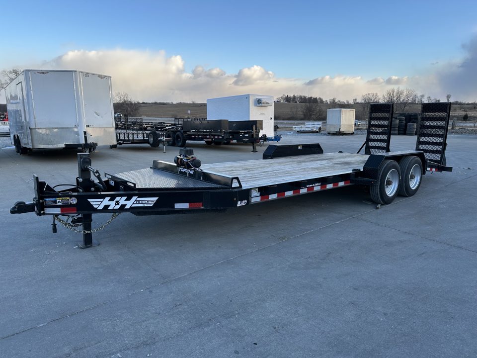 Used USED 2024 H&H 8.5'x20' 17.6k Topline I-Beam Industrial Equipment Trailer