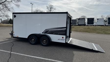 New American Hauler 7x14 Enclosed / Blackout Package - Ultimate Motorcycle Trailer!