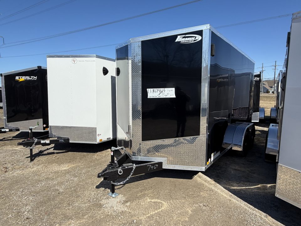 New 2026 FORMULA TRAILERS 7 x 14 Cargo / Enclosed Trailer with 7ft Interior with Ramp Door - UPGRADED MODEL SALE