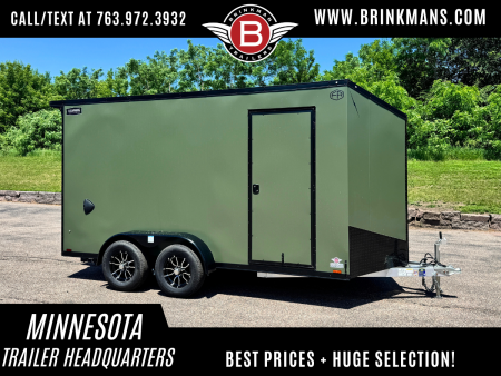 New Lightning 7x14 Aluminum Enclosed Trailer - Blackout Package!