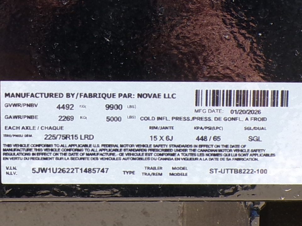 New 2026 Sure-Trac ST-UTTB8222 Utility Trailer