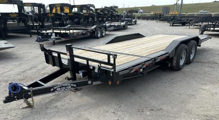 New 2026 East Texas Trailers 102 x20' BumperPull Driveover Fender Black Tilt Trailer