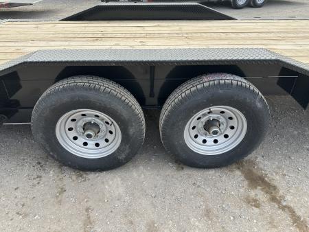 New 2026 East Texas Trailers 102"x20' BumperPull Driveover Fender Black Tilt Trailer