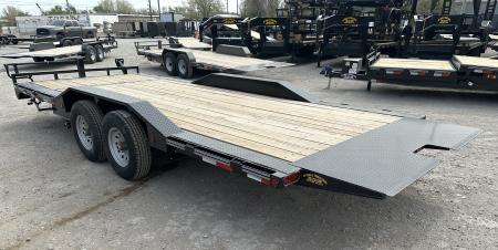 New 2026 East Texas Trailers 102"x20' BumperPull Driveover Fender Black Tilt Trailer