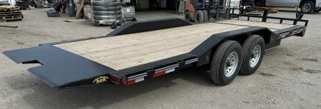 New 2026 East Texas Trailers 102"x20' BumperPull Driveover Fender Black Tilt Trailer