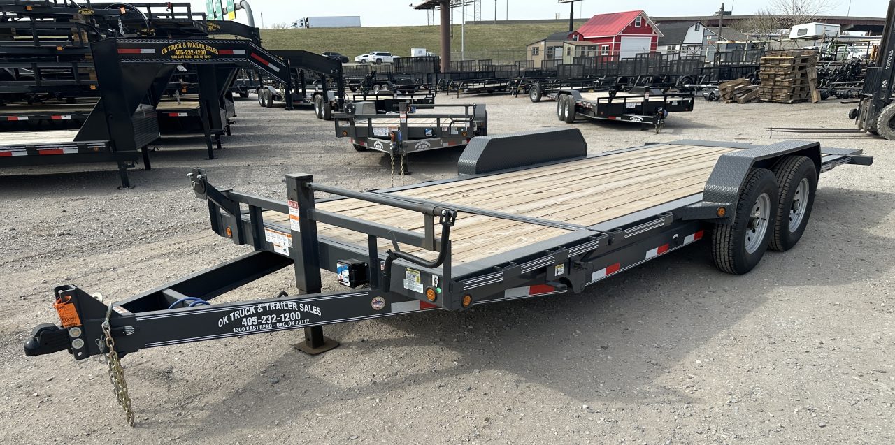 New 2026 East Texas Trailers 83"x20' Bumper Pull Machine Gray Tilt Trailer