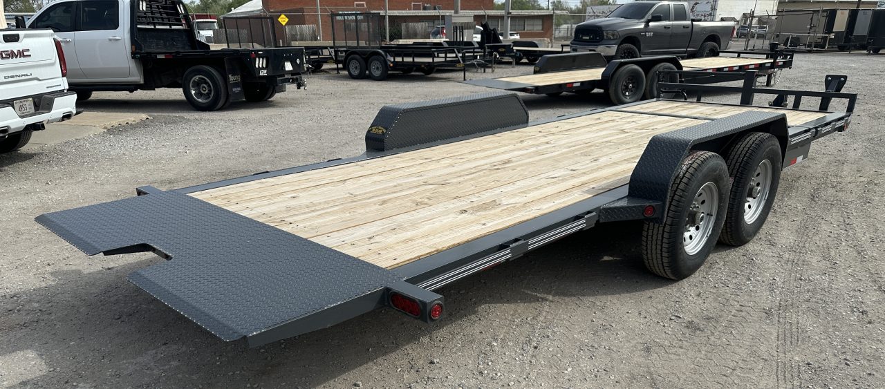 New 2026 East Texas Trailers 83"x20' Bumper Pull Machine Gray Tilt Trailer