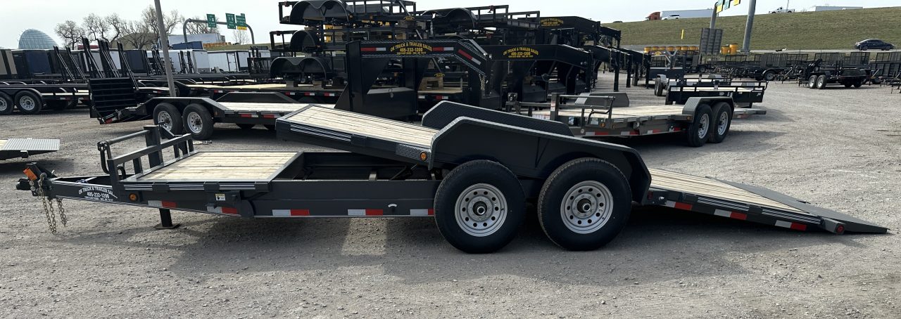 New 2026 East Texas Trailers 83"x20' Bumper Pull Machine Gray Tilt Trailer
