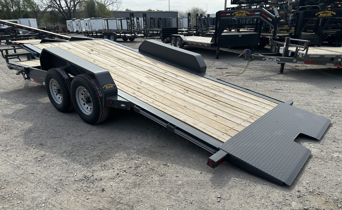 New 2026 East Texas Trailers 83"x20' Bumper Pull Machine Gray Tilt Trailer