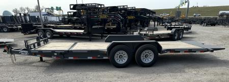 New 2026 East Texas Trailers 83"x20' Bumper Pull Machine Gray Tilt Trailer
