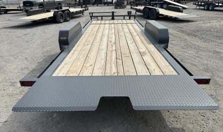 New 2026 East Texas Trailers 83"x20' Bumper Pull Machine Gray Tilt Trailer