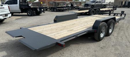 New 2026 East Texas Trailers 83"x20' Bumper Pull Machine Gray Tilt Trailer