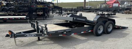 New 2026 East Texas Trailers 83"x20' Bumper Pull Machine Gray Tilt Trailer