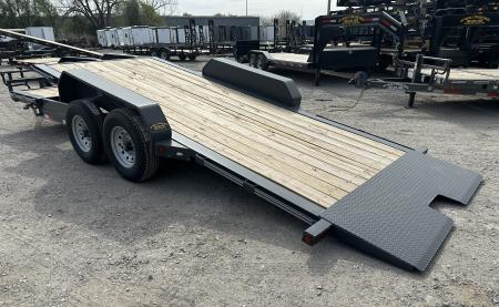 New 2026 East Texas Trailers 83"x20' Bumper Pull Machine Gray Tilt Trailer