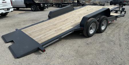 New 2026 East Texas Trailers 83"x20' Bumper Pull Machine Gray Tilt Trailer
