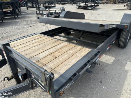 New 2026 East Texas Trailers 83"x20' Bumper Pull Machine Gray Tilt Trailer