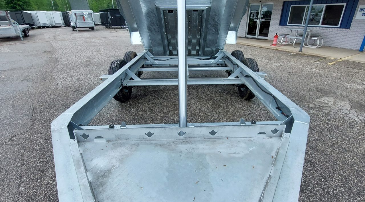 New 82" X 14' GALVANIZED DUMP TRAILER 7 K AXLES HYDRAULIC JACKS WIRELESS REMOTE FREE SPARE TIRE TRIUMPH 2026