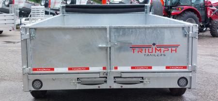 New 82" X 14' GALVANIZED DUMP TRAILER 7 K AXLES HYDRAULIC JACKS WIRELESS REMOTE FREE SPARE TIRE TRIUMPH 2026