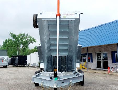 New 82" X 14' GALVANIZED DUMP TRAILER 7 K AXLES HYDRAULIC JACKS WIRELESS REMOTE FREE SPARE TIRE TRIUMPH 2026