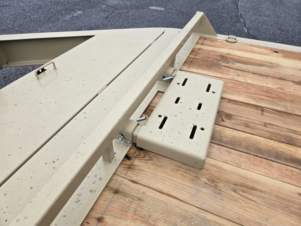 New 7 x 20 BWISE EF20-14-HD Equipment Trailer, 15.4K GVWR ***Desert Tan w/ I-Beam Frame, Full-Width Ramps, Winch Mount, 3' Self-Cleaning Dovetail