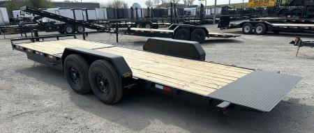 New 2026 Down 2 Earth Trailers 82"x24' Bumper Pull with 7ks axles Tilt Trailer