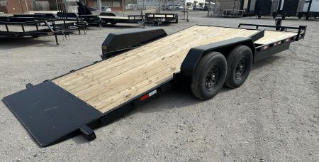New 2026 Down 2 Earth Trailers 82"x24' Bumper Pull with 7ks axles Tilt Trailer