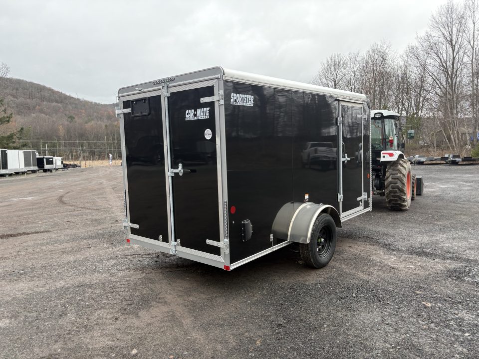 New 2026 CAR MATE TRAILERS 6x12 6' Interior Sportster Cargo / Enclosed Trailer with Rear Double Doors