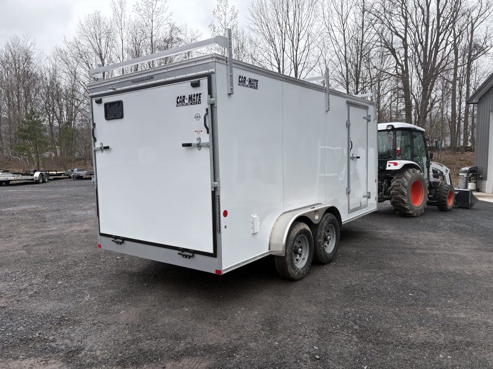 New 2026 CAR MATE TRAILERS 7x16 10K Contractor with Rear Ramp Door