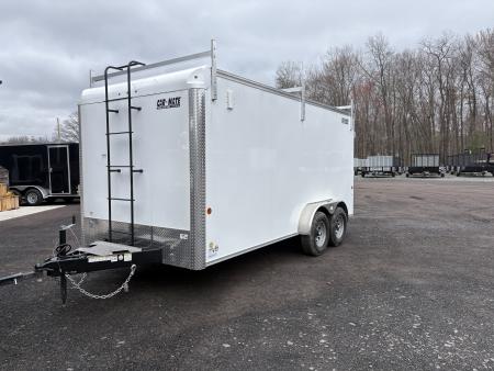 New 2026 CAR MATE TRAILERS 7x16 10K Contractor with Rear Ramp Door