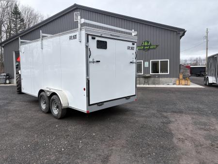 New 2026 CAR MATE TRAILERS 7x16 10K Contractor with Rear Ramp Door