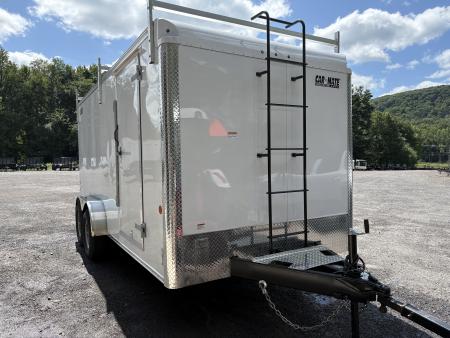 New 2026 CAR MATE TRAILERS 7x16 10K Contractor with Rear Ramp Door