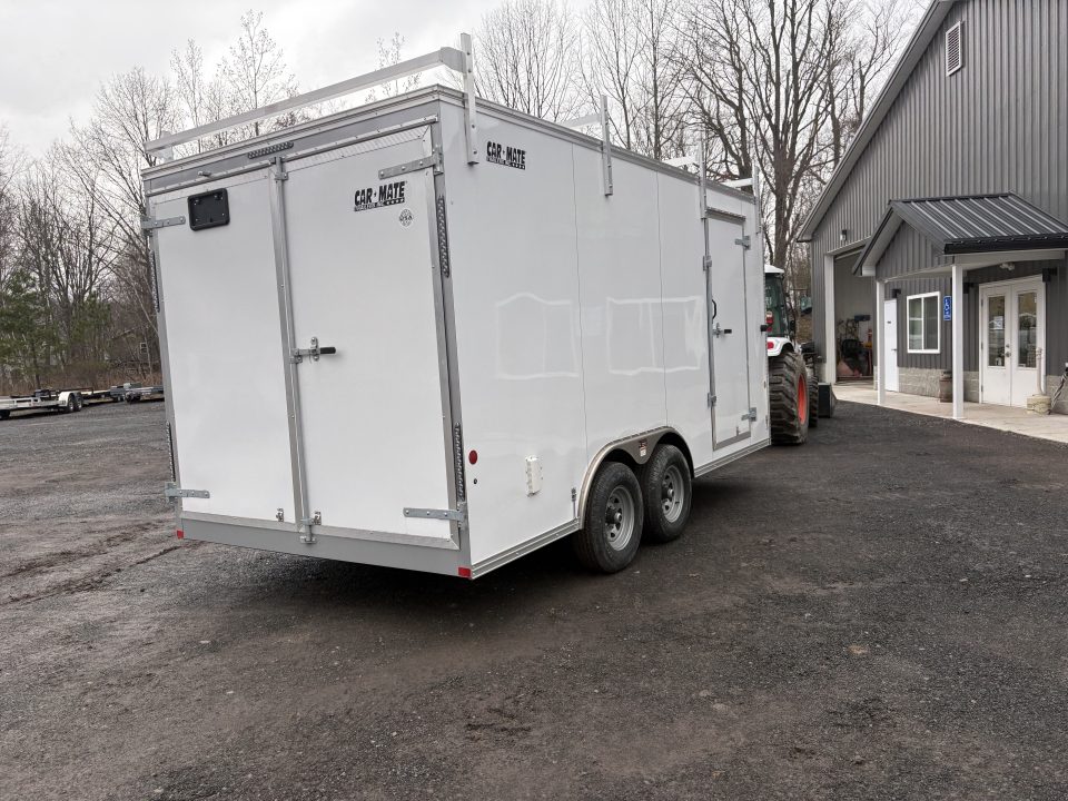 New 2026 CAR MATE TRAILERS 8x16 10K Contractor Trailer with Rear Double Door