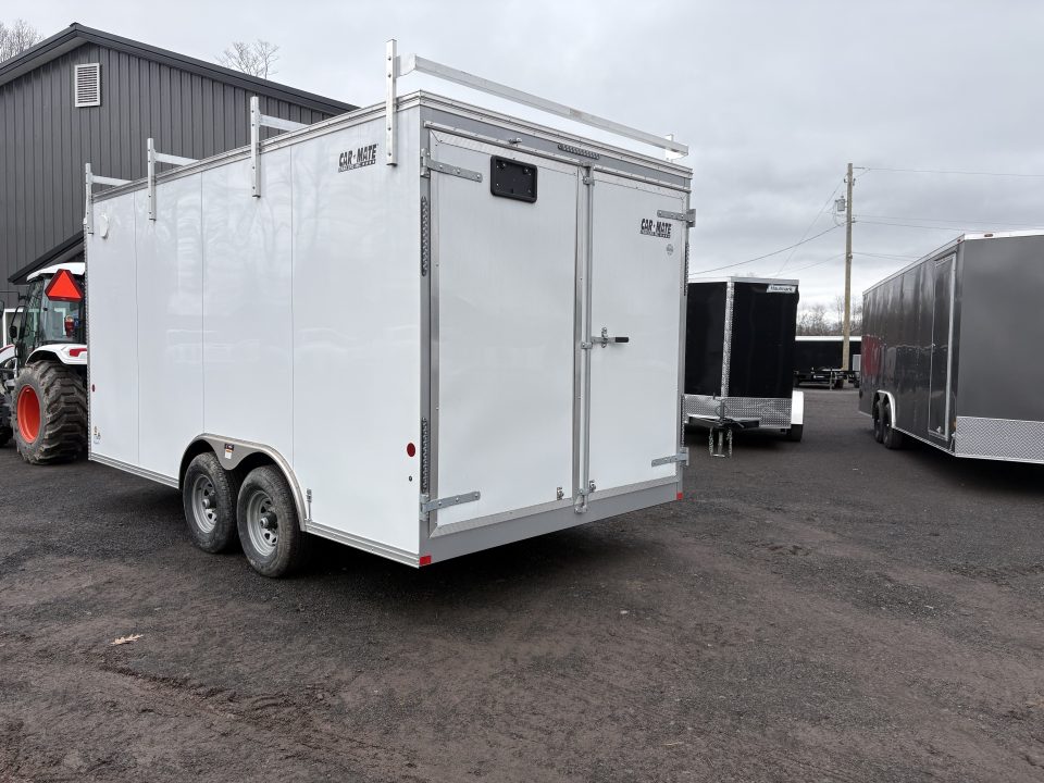 New 2026 CAR MATE TRAILERS 8x16 10K Contractor Trailer with Rear Double Door