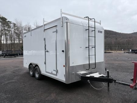 New 2026 CAR MATE TRAILERS 8x16 10K Contractor Trailer with Rear Double Door